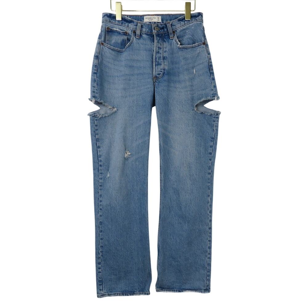 Abercrombie & Fitch The 90's Baggy Low Rise Jeans Straight Leg Size 2